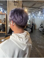 ロッソ(ROSSO)&nbsp;ブリーチ/パープルカラー/メンズカット