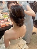 結婚式 花嫁ヘア ブライダルヘアセット