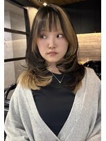 シア 富雄店(Sia.) ハッシュカット×ザクザクレイヤー/デザインカラー