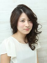 ヘアーアンドネイルサロンブルー(hair & nail salon BLUE)&nbsp;外国人風かきあげカールスタイル