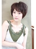 大人小顔ベリーショート☆斜めバング 30代人気