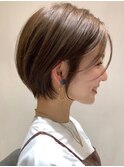 横顔も可愛く前髪カットイメチェンヘア自信ありラベンダーカラー