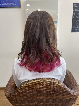 マークス(marks) インナーカラー　オレンジピンクミックス