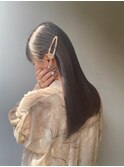 ワンレン/黒髪/ボブルフ/ネビージュ/小顔/髪質改善/清澄白河