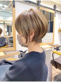 30代/40代/50代・絶壁解消・小顔前下がりショートボブ【中村】