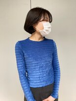 モルニ(MORNI)&nbsp;髪質改善_マロンベージュ Aラインボブ かきあげ