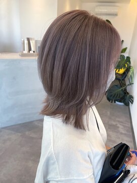 フェーディン(fa/din) ピンクベージュ×レイヤーミディ