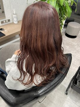 シェル 立川(shell) レッドピンクブラウン/20代/ブリーチ/ハイトーンカラー