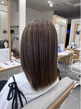 プログレス ひばりヶ丘店(PROGRESS) 『ash beige』デザインカラー×脱白髪染めハイライト