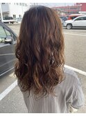 コテ巻き風パーマ