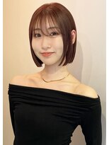 ルーム(Loom.)&nbsp;ハイトーンボブミニボブ切りっぱなしボブぱっつん前髪