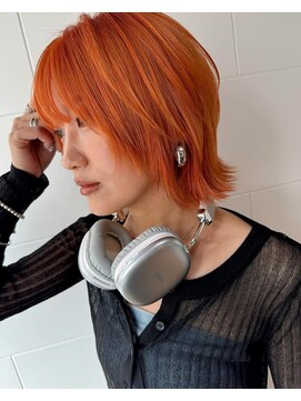 ルポ 京都四条河原町店(repos) オレンジ×ウルフヘア