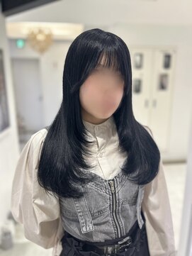 ガーデン プリヴェ(GARDEN:Prive) 《赤川】暗髪黒髪 韓国ロング 黒髪ロング 網紅レイヤー