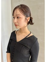 ヌープヘアーアイス(NUUP.hair ici)&nbsp;20代30代◎結婚式アッシュカラーこなれ大人まとめ髪シニヨン