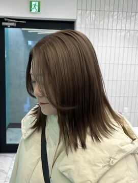 ゼスト ジグ(ZEST ZIGU) メルティカラーフェミニンロング似合わせカットブリーチなし