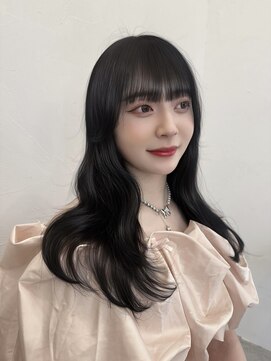 アミー 駒澤(Ammy komazawa) ブルーブラック/地毛風カラー/暗髪/寒色/お顔まわりカット