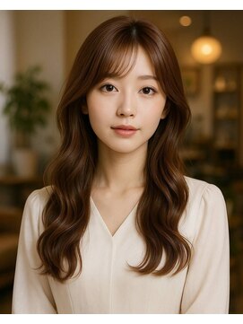 ノラ ヘアーサロン(NORA HAIR SALON) ナチュラル小顔前髪あり後れ毛サイドバング結べるボブくびれヘア