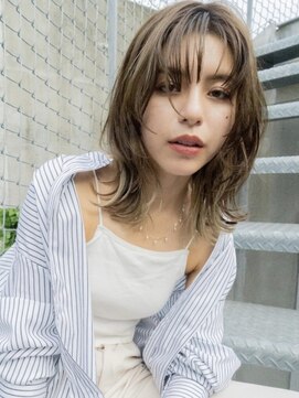 トレヘアー(tRe hair) ふんわりミディ くびれヘア ミディアム 20代/30代/40代