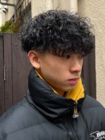 マッシュスパイラルパーマツイストスパイラル波巻きメンズ