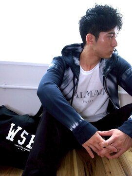 モーラ サロン 高石店(MOLLA) 20代30代ツイスパセンターパートマッシュダウンパーマメンズ