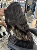 ダークシルバーカラー/ブラックカラー/髪質改善/シールエクステ