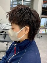 ジーニー 新百合ヶ丘(Genie) フェザーパーマサーフカール刈り上げセンターパート