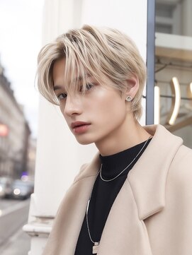 アーサス ヘアー デザイン 長野駅前店(Ursus hair Design by HEADLIGHT) #長野駅前#コンマバング#メンズカット#金髪