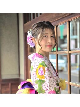 ベリッシモ(Bellissimo)の写真/【心斎橋3分/当日予約◎】1日中崩れにくいプロの綺麗な着付けで、特別な日に彩りを♪浴衣/振袖/訪問着/袴