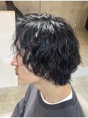 ツイストスパイラル　ツーブロック　無造作　マッシュ