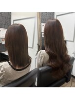 ヘアーグランデシーク(Hair Grande Seeek) ナチュラルブラウン エクステbefore after
