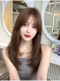 レイヤーカット　韓国前髪　韓国ヘア　顔周り 2wayバング