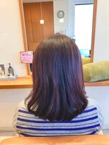 リアン 大森店(Rian) ワンカールセミロング×20代チェリーカラー
