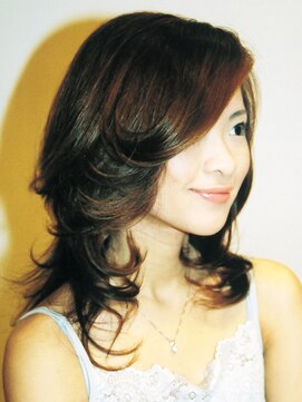 ヘアージェニック(hair genic) ふんわりストレート＋エレガントパーマ=フェミニンエレガンス