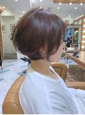 【石田勇士郎】黒髪毛先パーマ横顔美人ショート