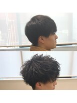 ネイビー(NAVY)&nbsp;ツイストスパイラル×波ウエーブパーマ☆