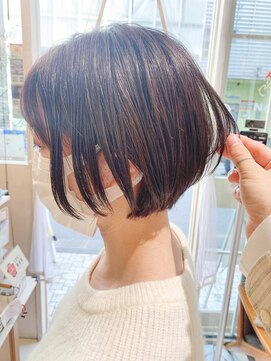 キャンバス バイ ネオリーブ 横浜西口(Canvas by neo.) 大人かわいい小顔丸みのあるショートボブ 20代30代40代