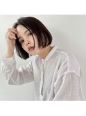 シンプルボブ×インナーカラー
