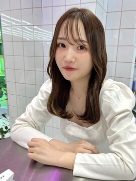 ロンドルーチェ 心斎橋(Lond luce) ダークアッシュ/ミディアムレイヤーカット［髪質改善/縮毛矯正］