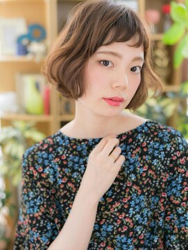 カバーヘア ブリス 川口(COVER HAIR bliss) シースルーバング前下がりオン眉ボブパーマh2川口20代30代40代!