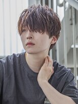 アッシュブラックマッシュパーマウルフカルマパーマ