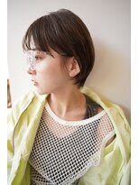 テテコケット(tete coquette)&nbsp;ナチュラルショートと透明感暗髪で肌に馴染むスタイル。