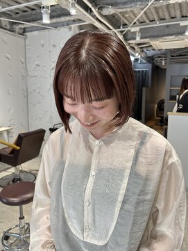 コフィー バイ メルト 吉祥寺(cofy by melt) 【中澤彩乃】暖色カラーレッドブラウンピンクブラウンボブ前髪