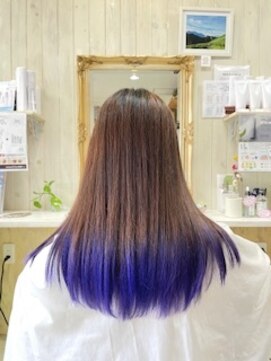 ヘアー クチュリエ ビーホワイト(hair couturier B:white) インナーカラー(BlueViolet)
