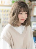 シアーカラーゆるふわウェーブ大人ボブパーマ20代30代40代★10!