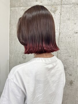 サクラ オモテサンドウ(SAKURA) 裾カラー レッドピンク 表参道