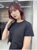 ワイドバング/韓国ヘア/ブルーブラック/外ハネボブ