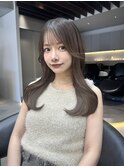 韓国レイヤーカット/くびれ巻き/前髪顔周り/セミディ[門前仲町]