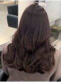 韓国 くびれロング レイヤー ワンホンヘア 小顔前髪