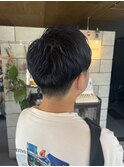 ツーブロ×ネイビー