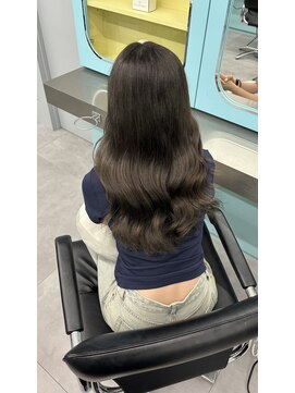 ノー バイ イオエ 西梅田(no. by ioe) ブリーチなしカラー/髪質改善/ミルクティーベージュ/小顔へア